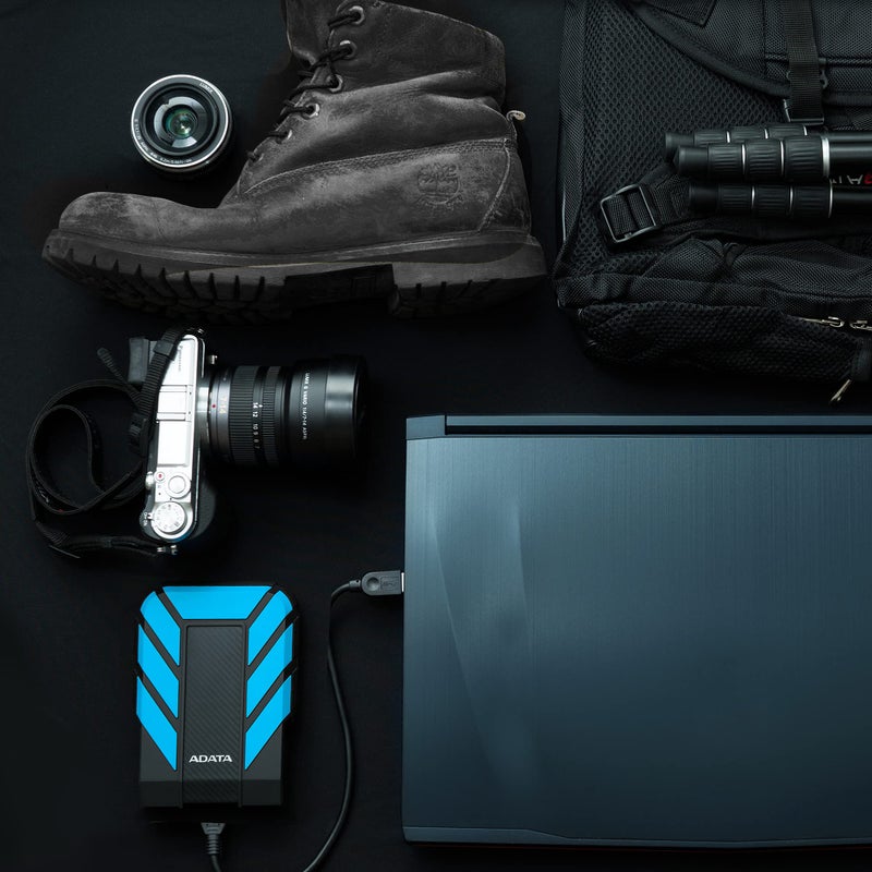 ADATA HD710 Pro - 1 TB External Hard Drive - Shockproof, Waterproof & Dustproof - Durable Storage - For Gamers, Students & Professionals - Mac, PC & Linux Compatible - Blue - AHD710P-1TU31-CBL - Image 4